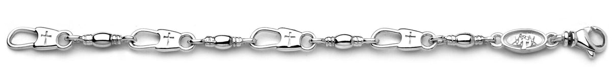 Extra Large Walk to Emmaus Cross Snap/Swivel Bracelet (MENS)